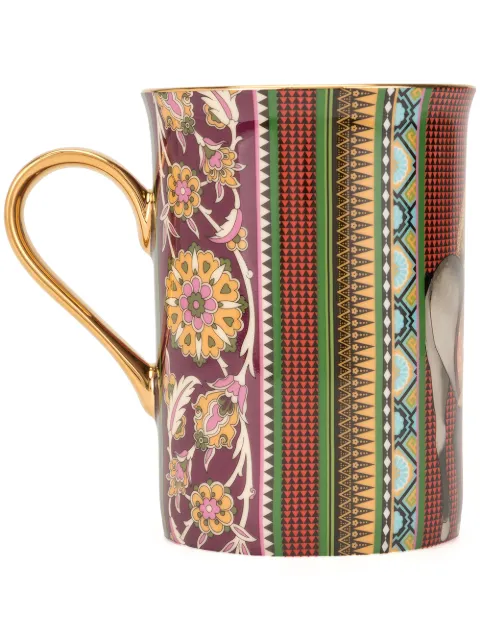 Shanghai Tang Mongolian nomad print mug