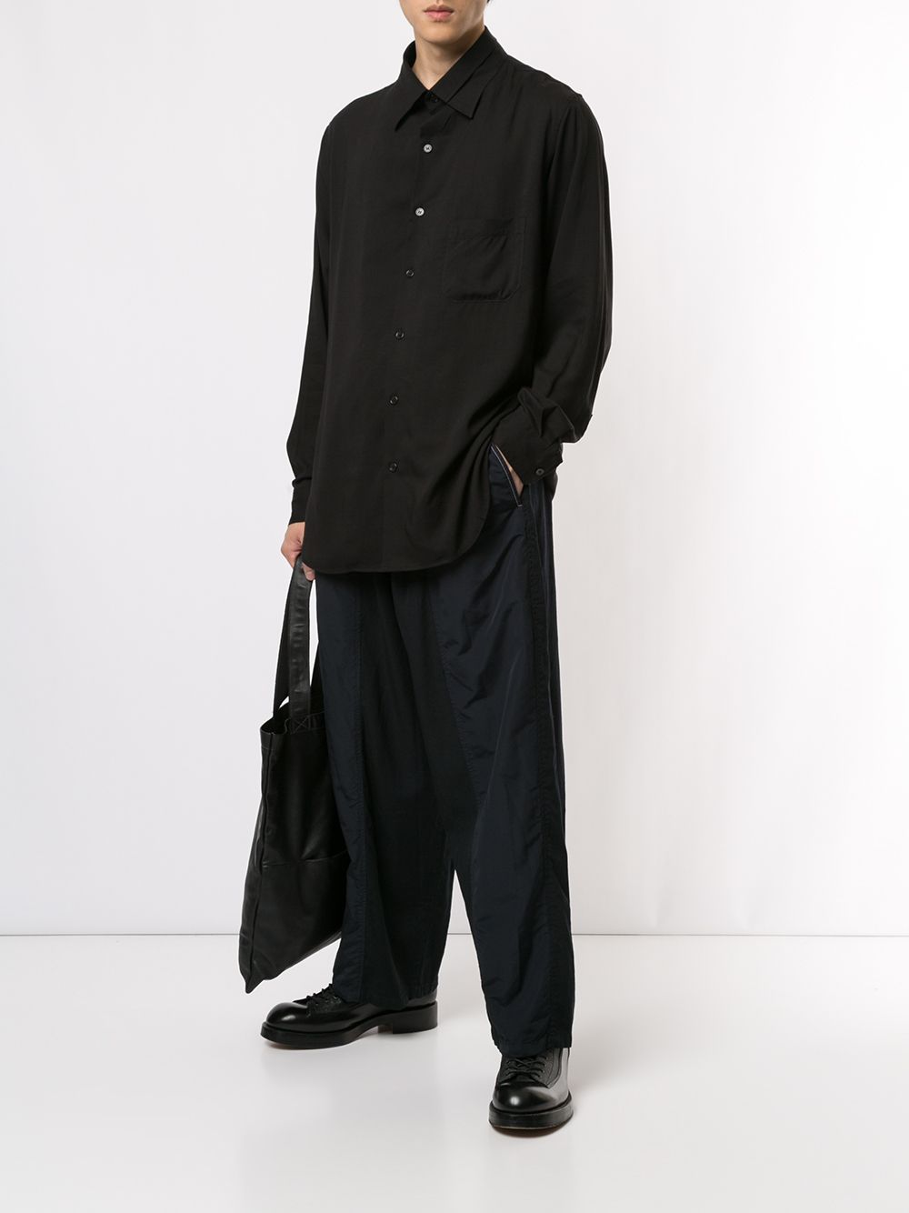 фото Yohji yamamoto брюки широкого кроя
