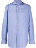 Kiton micro-check shirt - Blue