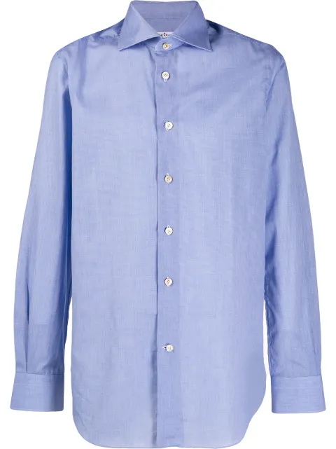 Kiton micro-check shirt