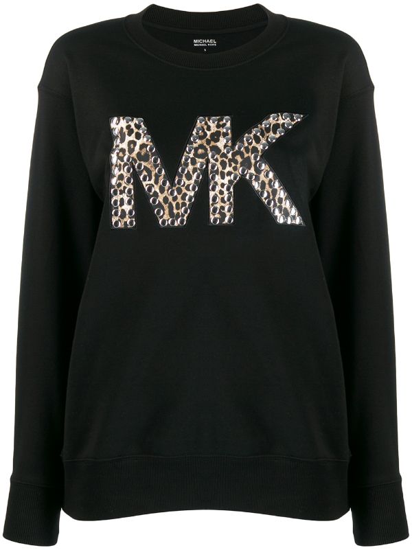 michael kors studded logo sweatshirt dress