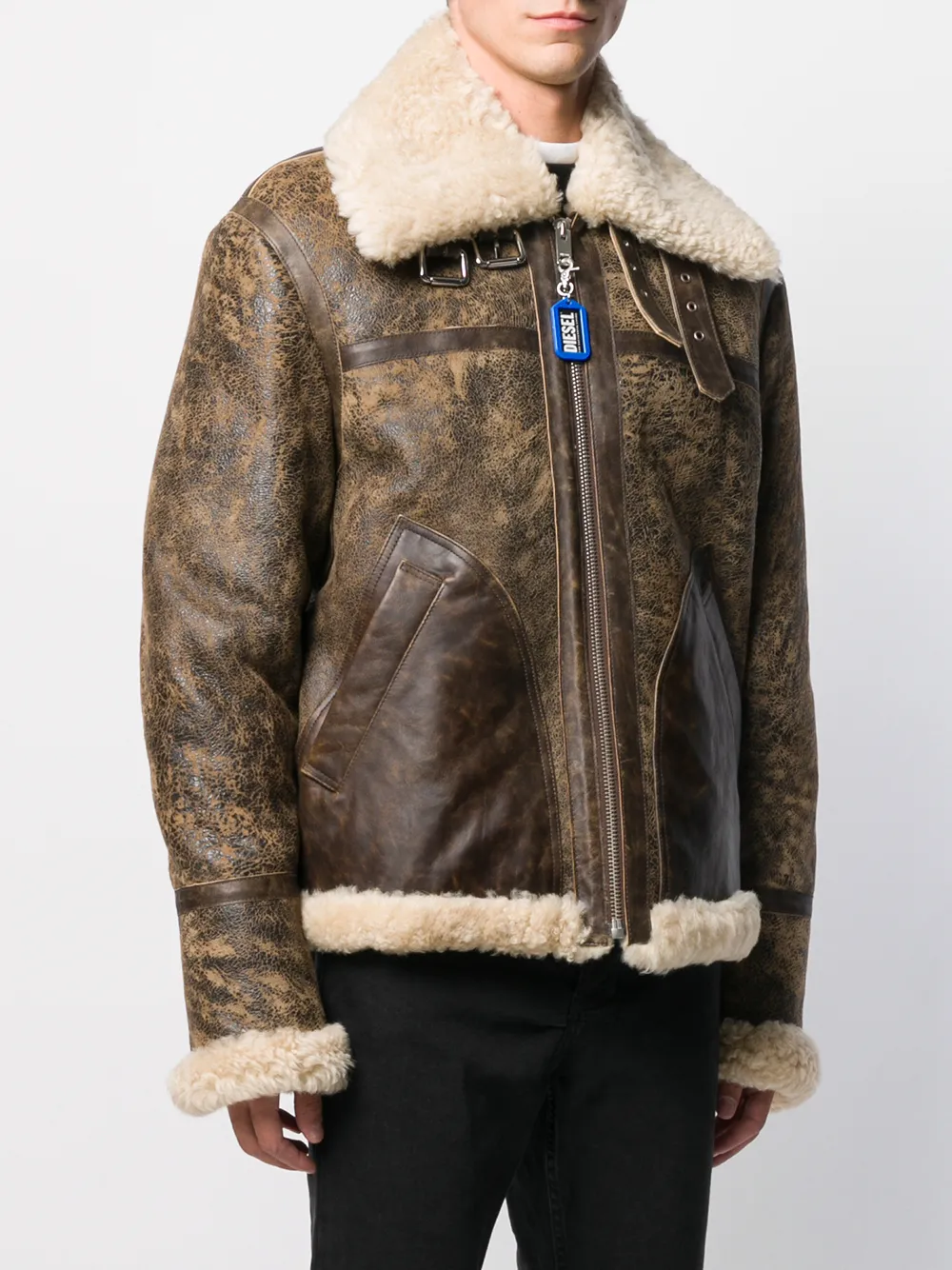 diesel shearling jacket