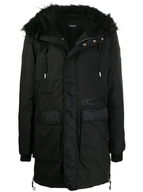 diesel long down coat