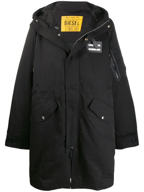 diesel long down coat