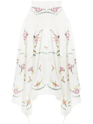 Zimmermann Asymmetric Draped Skirts For Women Farfetch Qatar
