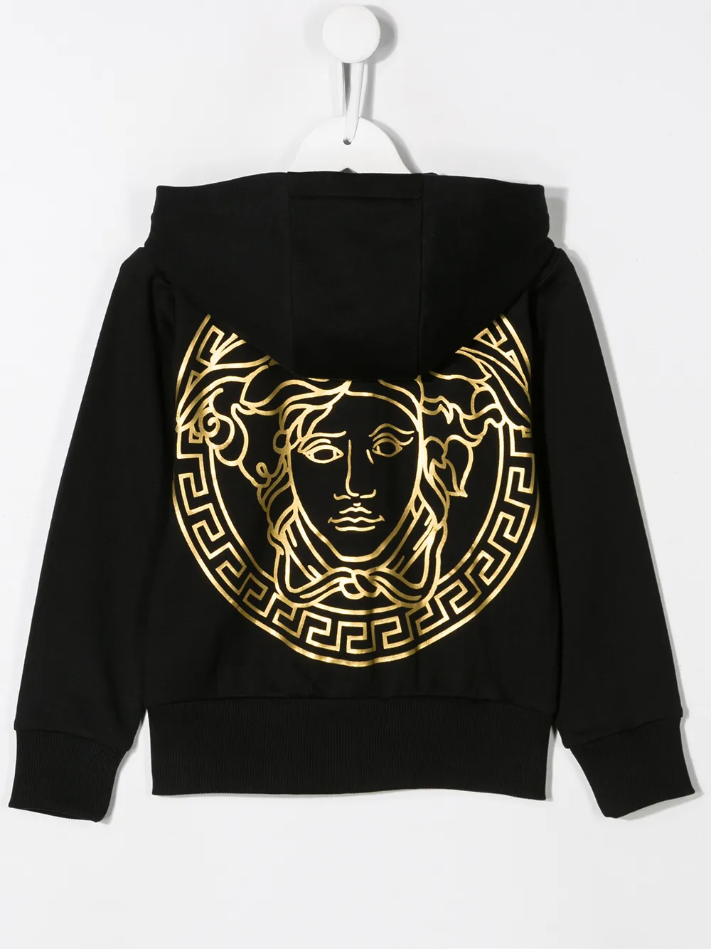 Versace Kids Hoodie met merk - Zwart