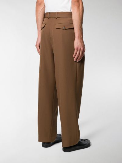 Dries Van Noten wide-leg belted trousers brown | MODES