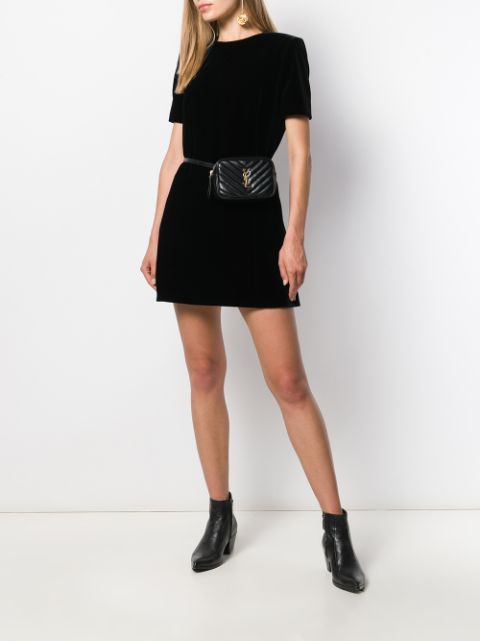 saint laurent velvet mini dress