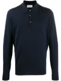 John Smedley knitted polo shirt - Blue