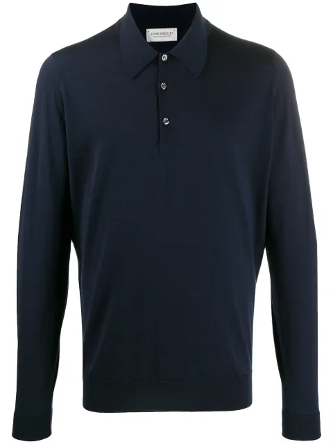 John Smedley playera tipo polo tejida