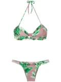 Amir Slama floral print bikini set - Green