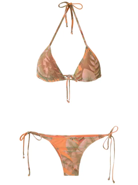 Amir Slama printed triangle bikini set