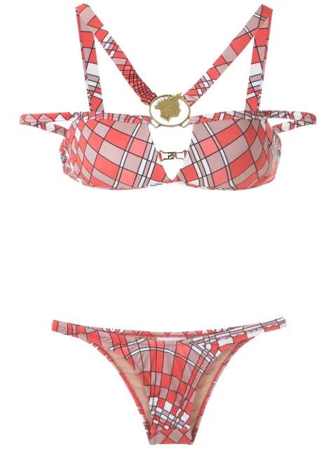 Amir Slama geometric print bikini set