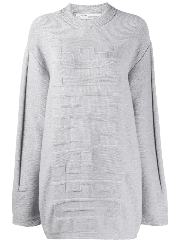 Off-White Intarsia Logo Oversized Jumper - Farfetch