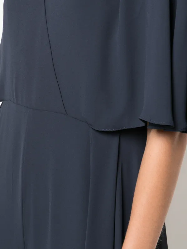 halston heritage navy jumpsuit