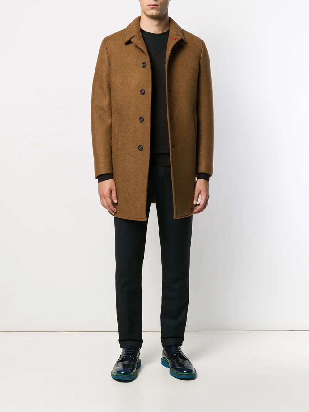 John Smedley Trui met V-hals - Bruin