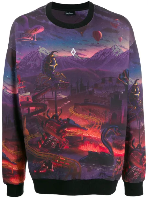 COUNTY OF MILAN Fantasy sweatshirt med heldækkende tryk