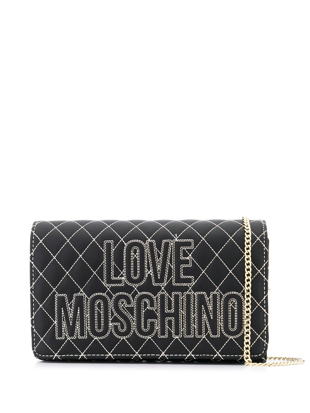 фото Love Moschino клатч с контрастной строчкой