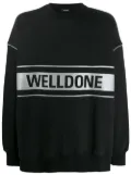 We11done logo print sweatshirt - Black