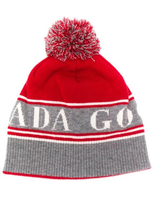 Shop Canada Goose knitted beanie with 
