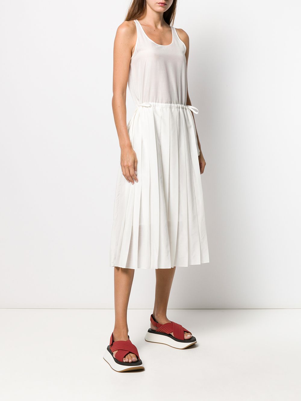 фото Sara Lanzi contrast pleated dress