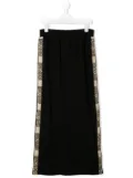 Roberto Cavalli Junior TEEN logo print track skirt - Black