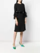 P.A.R.O.S.H. feather trim midi dress