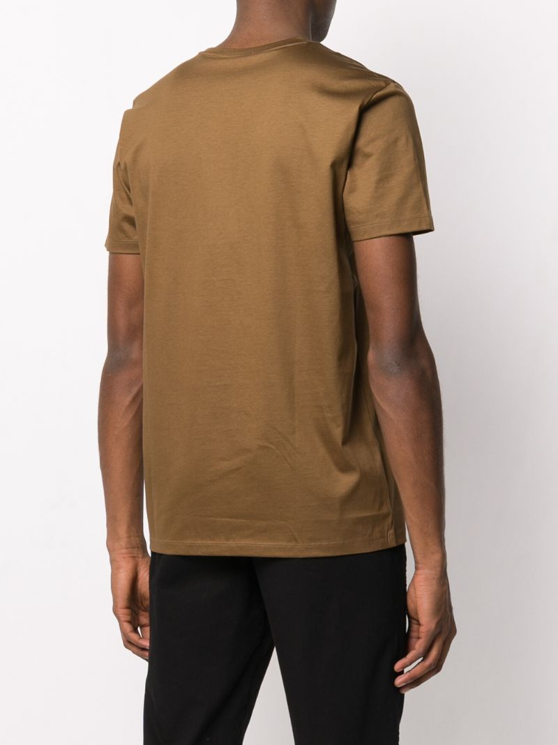 Shop Hugo Boss Crew Neck Cotton T-shirt In Brown