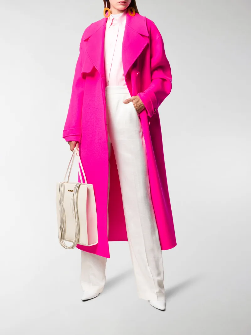 Jacquemus Sabe belted trench coat pink 