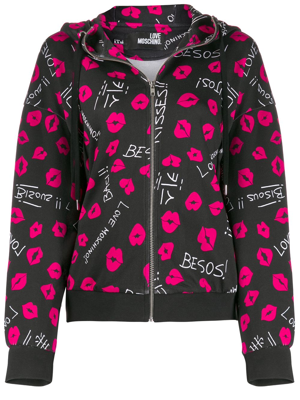 фото Love Moschino Kiss print hoodie