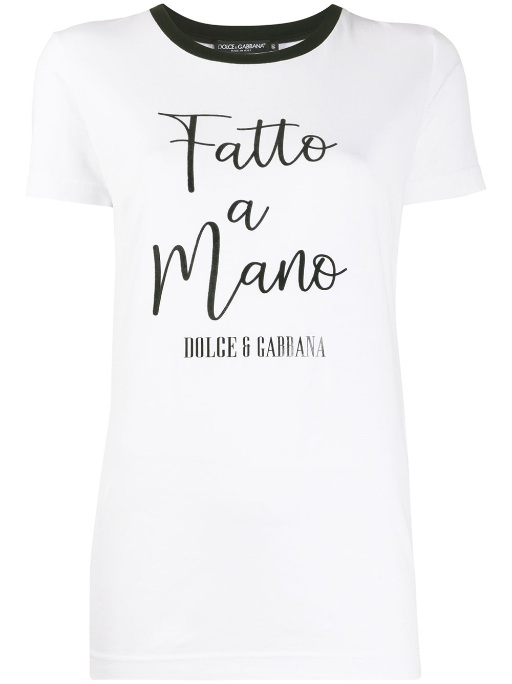 фото Dolce & Gabbana футболка с принтом Fatto a Mano