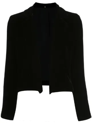 black velvet cropped blazer