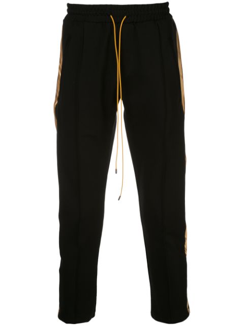 plush fleece lined tuxedo track pants