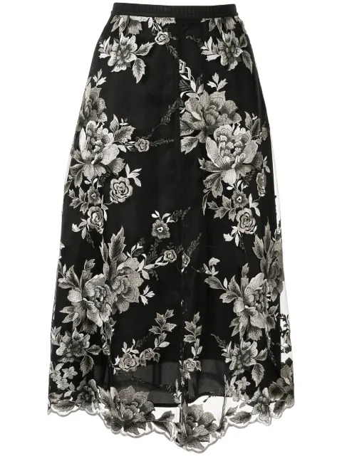 Antonio Marras floral-embroidered skirt