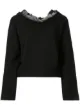 Image 1 of Shanshan Ruan organza-trimmed sweatshirt