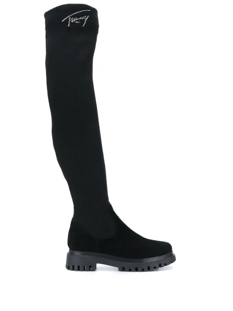 TOMMY JEANS over the knee sock boots