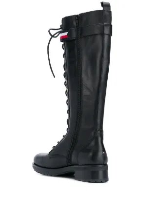 tommy hilfiger zip detail biker boots