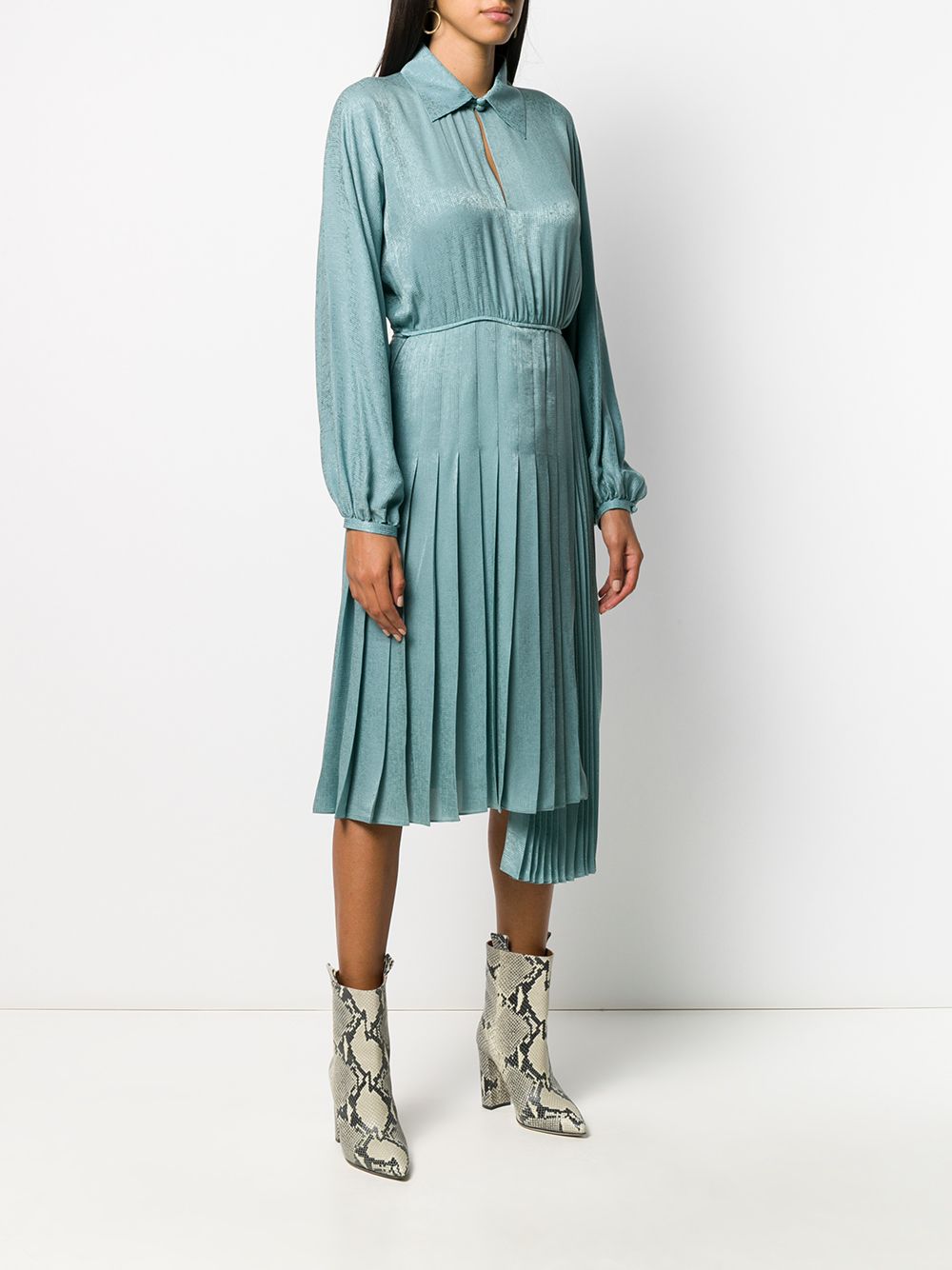 фото Fendi платье-рубашка с плиссировкой