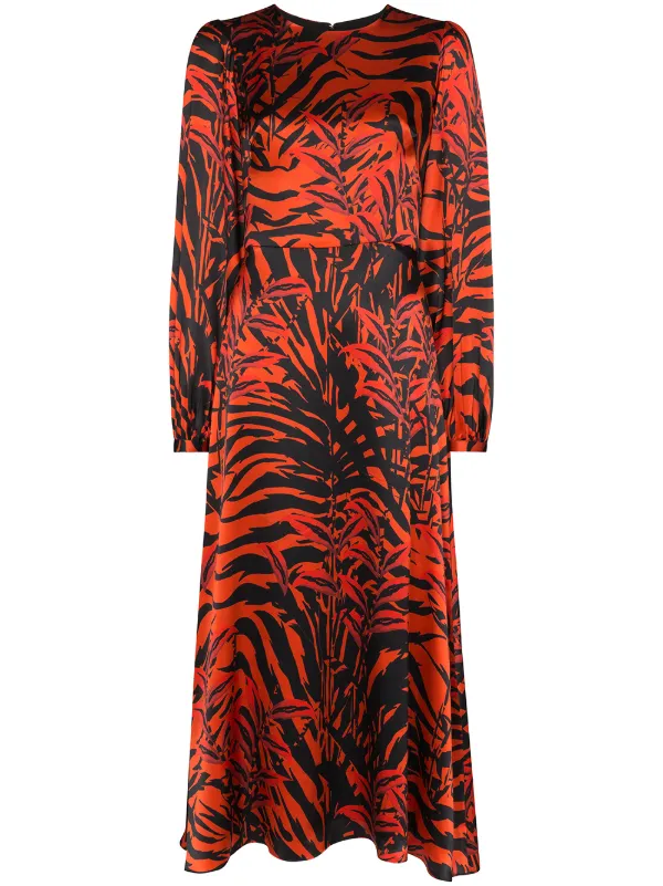 red and black tiger print dress