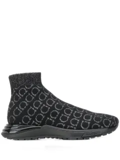 salvatore ferragamo gancini sock sneakers