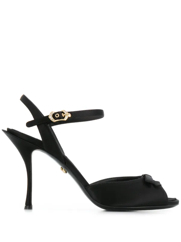 Dolce \u0026 Gabbana Sandália Peep Toe Com Laço - Farfetch