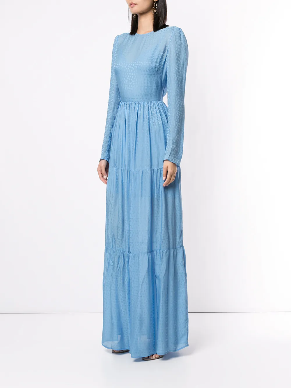 Philosophy Di Lorenzo Serafini Jurk met jacquard Blauw