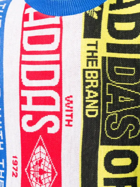 adidas scarf print jumper
