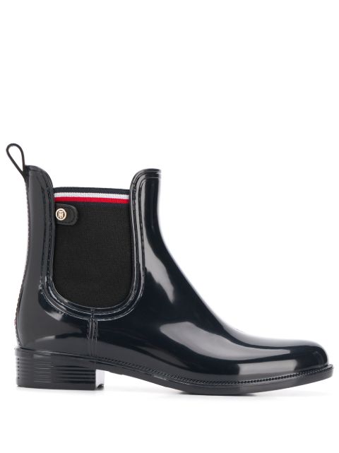 tommy hilfiger blue rain boots