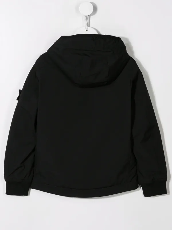 stone island black hoodie zip