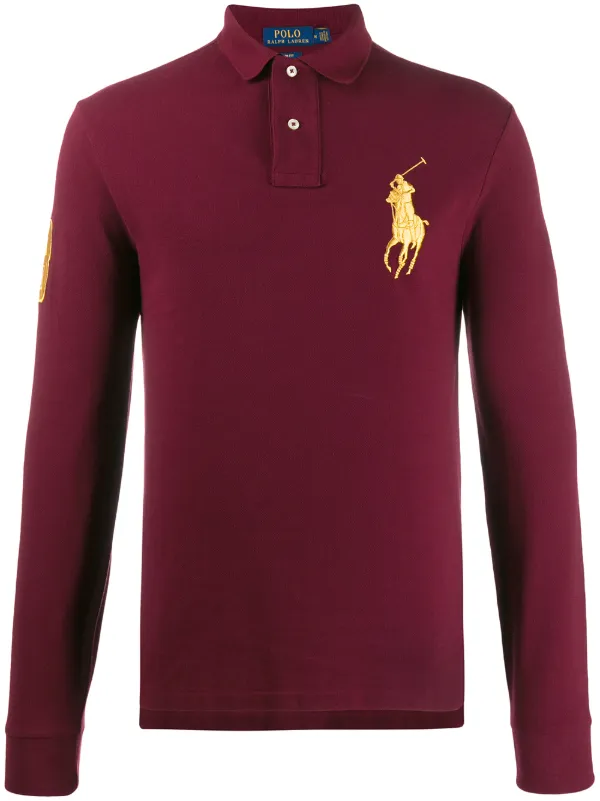 maroon ralph lauren polo shirt