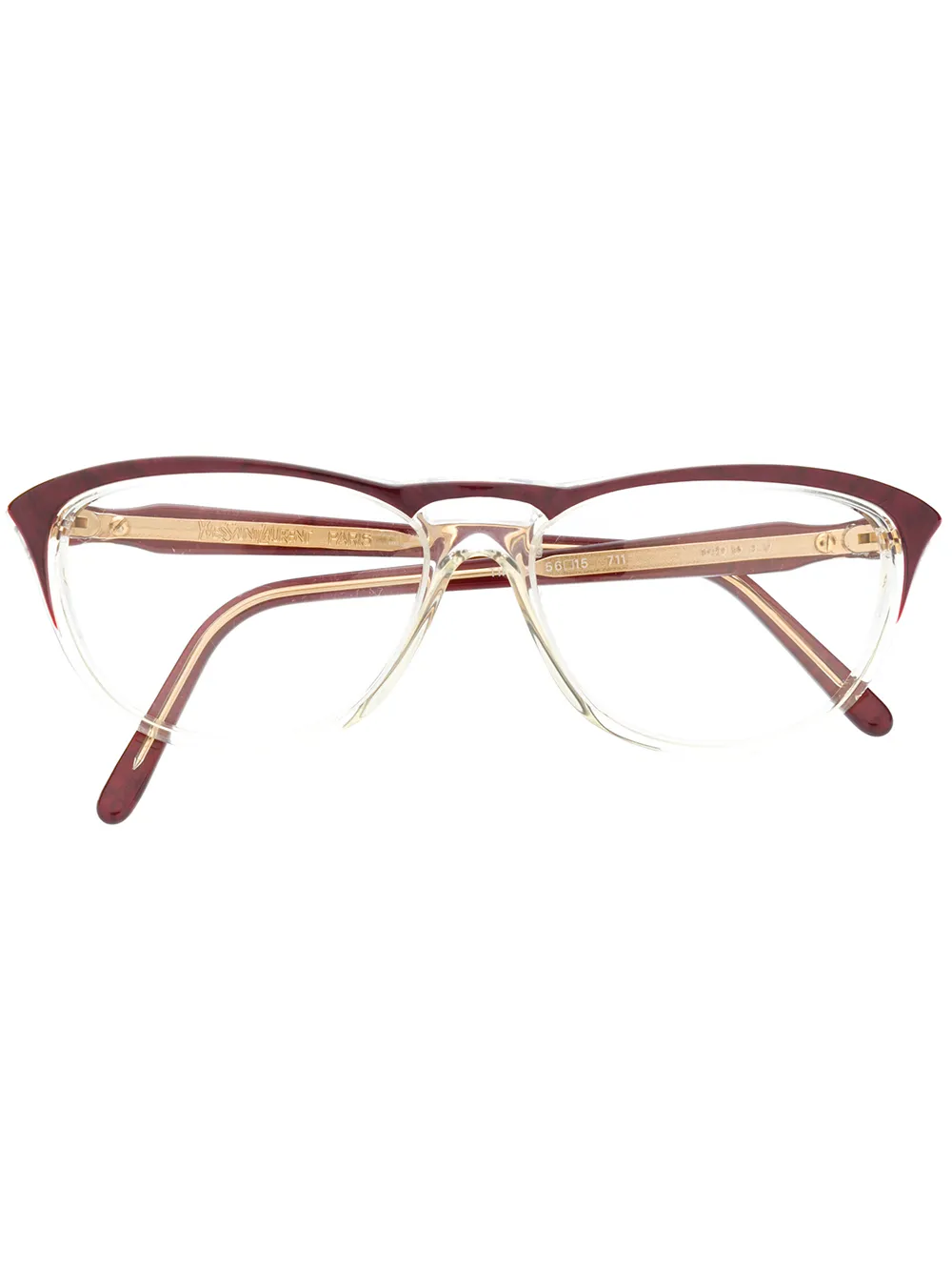 

Yves Saint Laurent Pre-Owned lentes con armazón redonda 1990 - Marrón