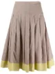 Image 1 of Prada Pre-Owned contrast pleated skirt