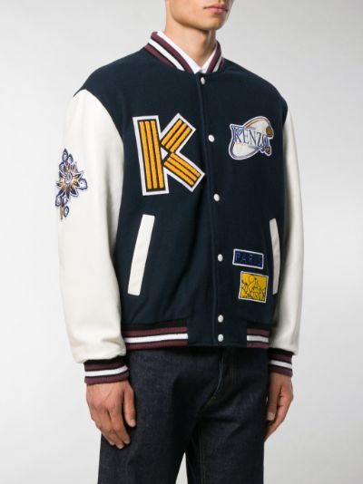 Kenzo Tiger mountain varsity jacket blue | MODES