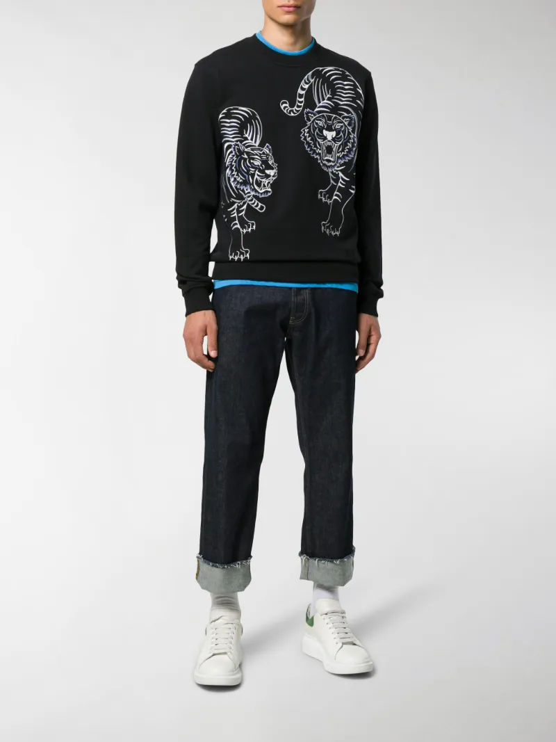 Kenzo Double Tiger sweatshirt black | MODES